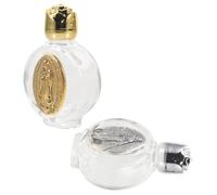 Homoyoyo 2 Pièces Bouteille Eau Bénite Verre Petit Récipient Réutilisable pour Eau Sacrée Décor Religieux