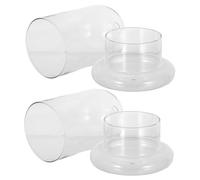 Homoyoyo 2 Pièces Bouteille Écologique Verre avec Mousse Micro Paysage DIY Bocal Décoratif Transparent pour Serre Intérieure et Décoration de Table