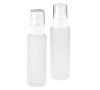 Homoyoyo 2 pièces Bouteilles de Voyage Verre pour Cosmétiques Lot Spray et Pompe pour Lotion pour Stockage de Parfum et Eau Transparent et