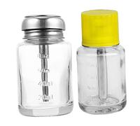 Homoyoyo 2 pièces Bouteilles Pressables Verre Fuite pour Dissolvant à Ongles Rechargeables et Portables Lot de Flacons Vides Pratiques pour Manucure
