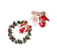Homoyoyo 2 Pièces broche corsage épingles broche d'épingle faveur de fête de Noël broche de noël broche pour femme décor de broche épingle à Alliage de zinc