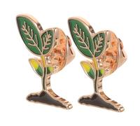 Homoyoyo 2 Pièces Broche Feuille Épingles De Broche De De Haricots Broche De Nouveauté Broches Vertes Goupille D'écharpe Épingle Mignonne Bijoux Broche Châles Green Alliage De Zinc