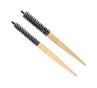 Homoyoyo 2 pièces Brosse à Cheveux Roulante Bois et Portable Démêlante Douce pour Cheveux Épais et Bouclés Massage Brosse Coiffante Polyvalente