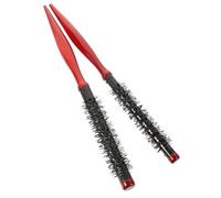 Homoyoyo 2 pièces Brosse Coiffante Ronde pour Cheveux Bouclés Manche Bois Ergonomique Brosse à Cheveux Confortable et Lot pour Brushing et Coiffage Féminin