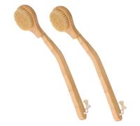 Homoyoyo 2 pièces Brosse de Longue Manche pour Exfoliation et Massage Du Corps Brosse de Bain pour pour Personnes Âgées et Personnes Situation de Handicap Couleur