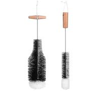 Homoyoyo 2 pièces Brosse de Ramonage Poêle à Bois avec Manche Bois Brosse Métallique Robuste pour Nettoyage Cheminée Élimination Suie et Résidus Accessoire Entretien