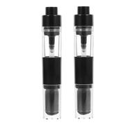Homoyoyo 2 pièces Brosse Maquillage Portable avec Flacon Rechargeable Pressable pour Fond de et Blush Pinceau Visage Doux et pour Voyage