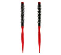 Homoyoyo 2 Pièces Brosse Ronde Mini Nylon pour Cheveux Fins Brosse Soufflante Compacte pour Coiffage et Volume Accessoire Salon pour Coloration et Lissage