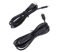 Homoyoyo 2 pièces Câble USB Type-C avec Interrupteur Marche/arrêt Alimentation pour Mini-Ordinateur Lot de câbles d'alimentation Robustes Pratiques sans redémarrage 2 pièces 15 mètre 3A