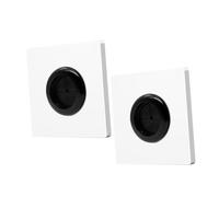 Homoyoyo 2 pièces Cache Trou Câble Mural Blanc avec Joint Caoutchouc Plaque Passe Câble Tv Murale pour Gestion et Dissimulation des Fils Électriques Installation Facile et Design Élégant