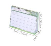 Homoyoyo 2 Pièces Calendrier de Bureau à Feuillets avec Reliure Double Spirale Calendrier Flip et Compact Planificateur pour Bureau et École