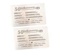 Homoyoyo 2 Pièces Cartes de Portefeuille Gravées pour Anniversaire de pour et Femme Parfait pour Célébrations et Occasions Spéciales