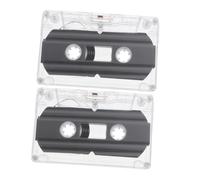 Homoyoyo 2 pièces Cassette Audio Vierge pour Décoration Murale Vintage DIY Accessoires Cassette Vide avec Boîtier Transparent Bande Audio pour Créations et Fêtes