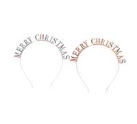 Homoyoyo 2 Pièces Christmas Hairbands Alloy Letters Headband Crown Durable Skin Friendly Accessories For Party And Family Gathering