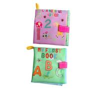 Homoyoyo 2 pièces Cloth Book For Children Early Educational Toy Soft Tear-resistant Fabric Book With Numbers And Letters Montessori Learning gift for for for for for for For Boys And