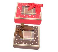 Homoyoyo 2 pièces Coffret Chocolat Compartiments Rouge et Noir Boîte Romantique pour Saint Valentin et Anniversaire Favor Pour Mariage et Fête