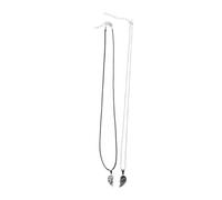 Homoyoyo 2 Pièces Collier d'amour magnétique charme de tag coeur collier assorti pour les couples collier demi coeur pour couple charme de coeur magnétique Alliage de zinc