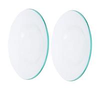 Homoyoyo 2 pièces Coupelle Verre Transparente pour Réchaud à Huile et Fondoir Cire Plat Remplacement Protection Table Élégante et Polyvalente Lot