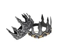 Homoyoyo 2 Pièces Couronne Médiévale Mousse Accessoire Roi Royal pour Halloween Cosplay Scène Ancien