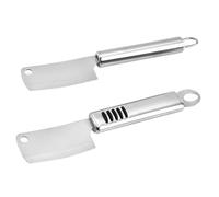 Homoyoyo 2 pièces Couteaux Acier Inoxydable Mini Couperet Multifonction pour Fromage et Légumes Lame Antidérapante Ustensiles de Cuisine Durables Usage Domestique et Professionnel
