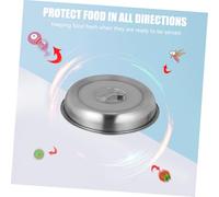 Homoyoyo 2 pièces Couvercle Rond en Acier Inoxydable pour Steak et Plats Cloche de Cuisson Résistante pour Barbecue et Grill Protection pour Grillades et Viandes