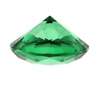 Homoyoyo 2 Pièces Cristal Vert Diamants Artificiels Décoratifs 60mm pour | Ornement Facetté, Remplissage de Vase et Table de Fête, Style Unique, pour Anniversaire ou Réception
