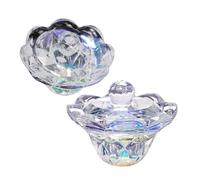 Homoyoyo 2 Pièces Dappen Cup Octogonal Verre Durable et Élégant pour Nail Supply Bol à Liquide Acrylique et Palette de Technicien Ongulaire Lot