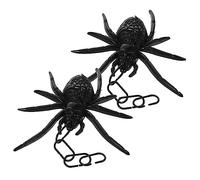 Homoyoyo 2 Pièces Décoration Halloween Araignée Lumineuse Fluorescente Modèles Suspendus Colorés Effet Réaliste pour Extérieur et Intérieur Accessoires Farces et Ambiance Effrayante