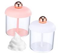 Homoyoyo 2 Pièces Distributeur de Mousse pour Nettoyage Visage de Blanc Rose Outils de Soin pour Gel Shampooing et