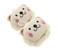 Homoyoyo 2 pièces Éponge de Bain Exfoliante Douce pour Forme Lion Cartoon Gommage Corps Nettoyage et Massage Multifonctions pour Maison et Voyage Couleur Vert