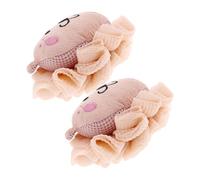 Homoyoyo 2 Pièces Éponges de Bain Lion Cartoon et Exfoliantes Éponges Loofah pour Tout- Accessoires de Bain Multifonctionnels pour Massage Résistantes et pour Peau Sensible