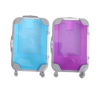 Homoyoyo 2 pièces Étui à Cils de Voyage Mini Trolley Rigide Boîte Rangement Faux Cils avec Poignée Étanche et Choc Organisateur Cosmétique Portable pour Accessoires de Beauté