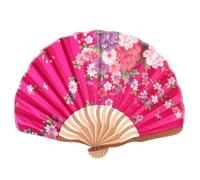 Homoyoyo 2 pièces Éventail Pliable Japonais Style Créatif Décoratif Cadeau Petit Accessoire Rosé Cyan