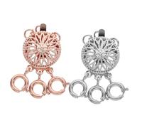 Homoyoyo 2 pièces Fermoirs pour Collier Multi-couches Connecteurs de Superposition pour Bijoux DIY Lot de Or Rose et