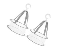 Homoyoyo 2 pièces Filet de Séchage Suspendu pour Accessoires Beauté Panier Maille Ventilé pour Pinceaux et Éponges de Maquillage Gris et Stable