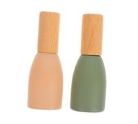 Homoyoyo 2 Pièces Flacons Roll Rechargeables avec Bouchon de Hêtre Distributeurs Vides pour Huiles Essentielles DIY Application et Portable pour Voyage