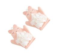 Homoyoyo 2 pièces Gants Exfoliants pour Garçon Fille et Garçon Fille Gants Exfoliants Éponge Douce Massage Peau Sensible Nettoyage et Soin Peau Sèche Lot de Rose