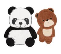 Homoyoyo 2 pièces Grand Écusson Brodé Ours et Panda Patchs Larges à Coudre pour Sacs Vêtements DIY Lot Décoratif