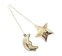 Homoyoyo 2 pièces Infuseurs à Thé Inox Suspendus Forme Lune et Étoile Passoires Fines avec Chaîne Filtres Thé pour Tasses et Théières Lot