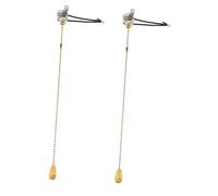 Homoyoyo 2 pièces Interrupteur à Tirette pour Lampe Plafonnier Fer Compatible Éclairage Mural et Plafond Installation DIY Facile