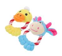 Homoyoyo 2 Pièces Jouets à Mâcher pour Chiens et Chats Interactive avec Sifflet Jouets de Dentition Souples pour Chiots Nettoyage des Dents et Entraînement Ludique