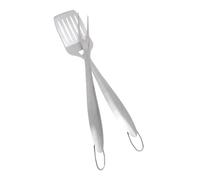 Homoyoyo 2 pièces Kit Barbecue INOX Ustensiles Barbecue Extérieur Fourchette et Spatule Durables Accessoires de Cuisson pour Repas Plein Air