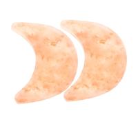 Homoyoyo 2 Pièces Lot de 2 Savons Sel Minéral de L'himalaya Forme Lune Savonnette Exfoliante Naturelle Gommage Corporel Gros Sel Artisanal pour Spa et Soins Peau Sensibles