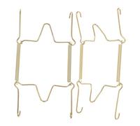 Homoyoyo 2 pièces Lot de Crochets Muraux Invisibles Métal U Forme de U pour Assiettes Décoratives Support Ressort Solide sans Trace pour Accroche Décoration Murale