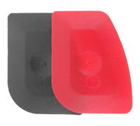 Homoyoyo 2 pièces Lot de Grattoirs de Cuisine Polyvalents PC Racloir pour Pâte et Crème Outils de Nettoyage pour Casseroles et Grils Moyenne Ergonomique Rouge et Noir