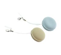 Homoyoyo 2 pièces Lot de Lingettes Microfibres Forme Macaron pour Écran et Lunettes Double Face Portable avec Attache Nettoyage pour Smartphone Ordinateur Appareil Photo Lavables et