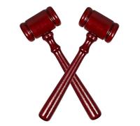 Homoyoyo 2 pièces Lot de Marteaux de Juge Bois Miniature Accessoires de Magistrat et pour Jeux de Rôle et Enchères
