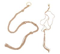Homoyoyo 2 pièces Lot de Suspensions Macramé Corde de Jute Support Suspendu pour Pots de Fleurs Décoratifs Panier Suspendu Coton Tressé pour Plantes Intérieur et Balcon