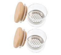 Homoyoyo 2 pièces Manicure Nail Art Glass Cup Refillable Nail Brush Cleaning Tool With Stainless Steel Mesh Separator For Professional And Personal Use