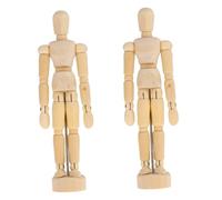 Homoyoyo 2 pièces Mannequin Articulé pour Dessin Modèles Proportions Humaines et Outil pour Artistes et Croquis Fusain Décoration Bureau et Maison